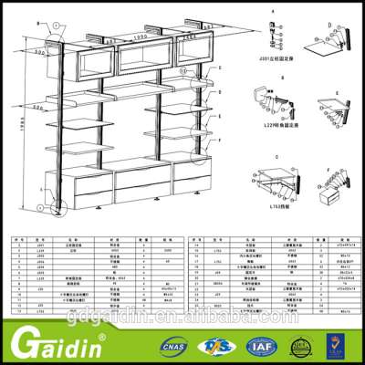 Walk in closet furniture pole wardrobe accessory