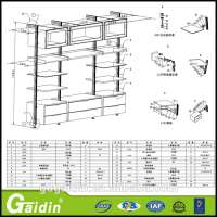 Walk in closet furniture pole wardrobe accessory