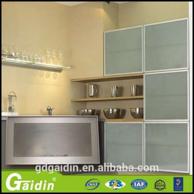 China factory wholesale price aluminum alloy frame modern style aluminium kitchen cabinet glass door