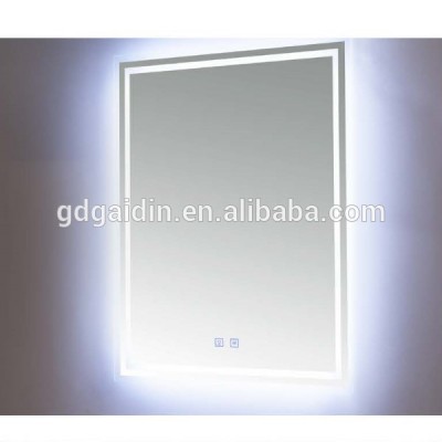 2018 foshan new product professional high level bath 5mm silver mirror LED light mirror