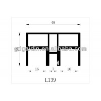 aluminum double bottom running track for wardrobe pole system pillar high quality and low price with stylish cloakroom