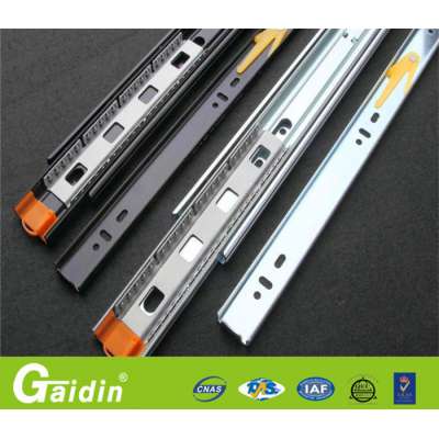 Newly designed  china supplier 3 fold full extension steel ball track install cabinet drawer slide rail