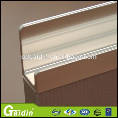 Kitchen hardware aluminum alloy edge handle for cabinet wardrobe 18mm MDF board